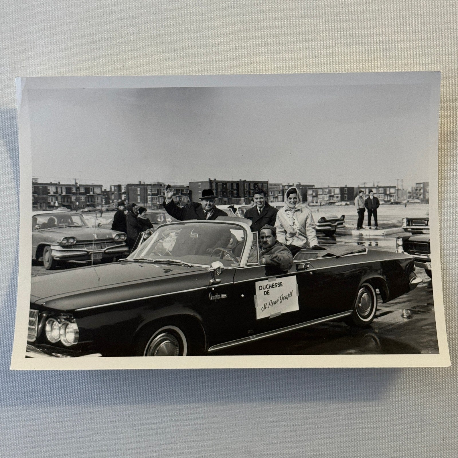 Vintage Parade Car Photo Photograph Print Quebec Canada