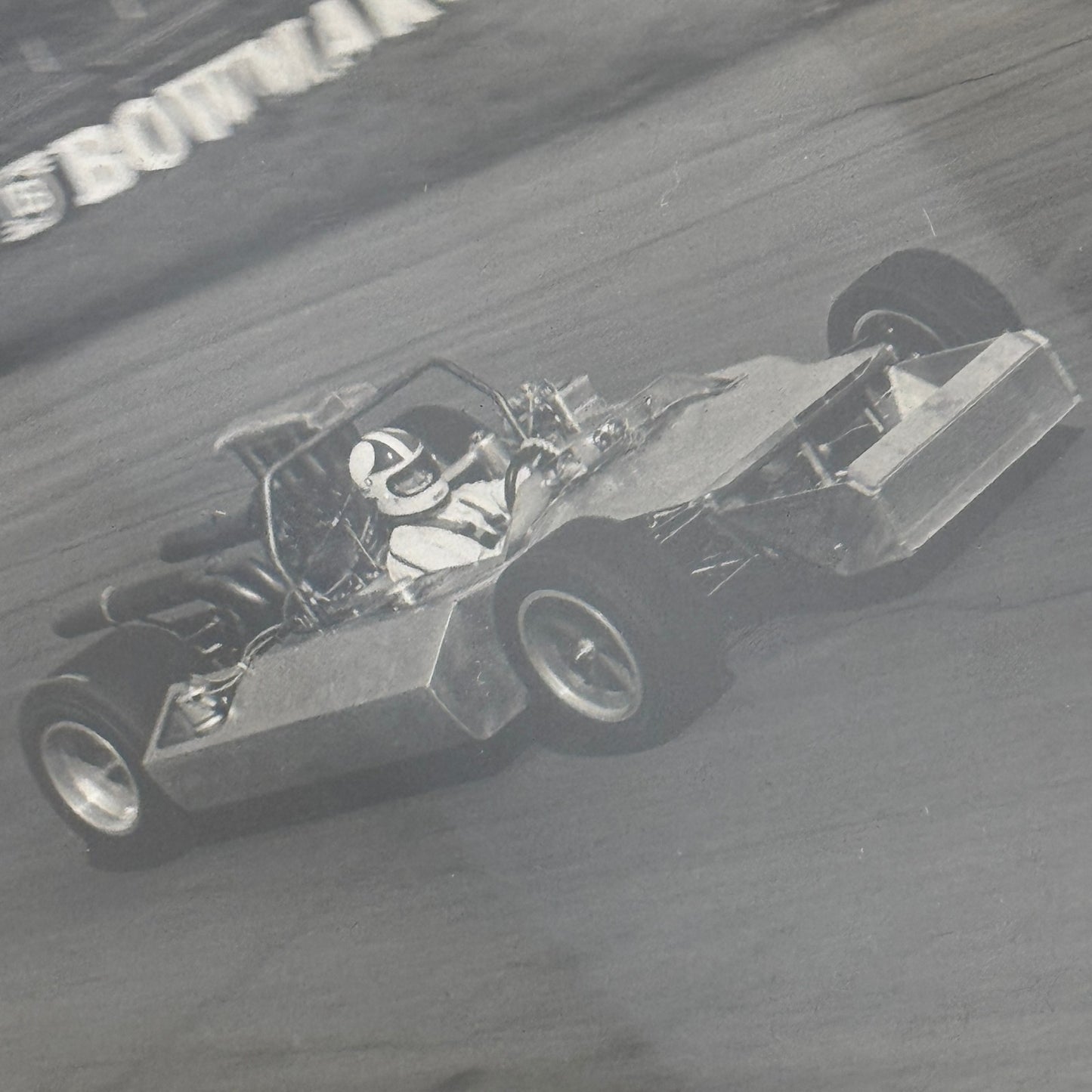 Vintage Racing Photo Photograph Race Car Motorport Testing