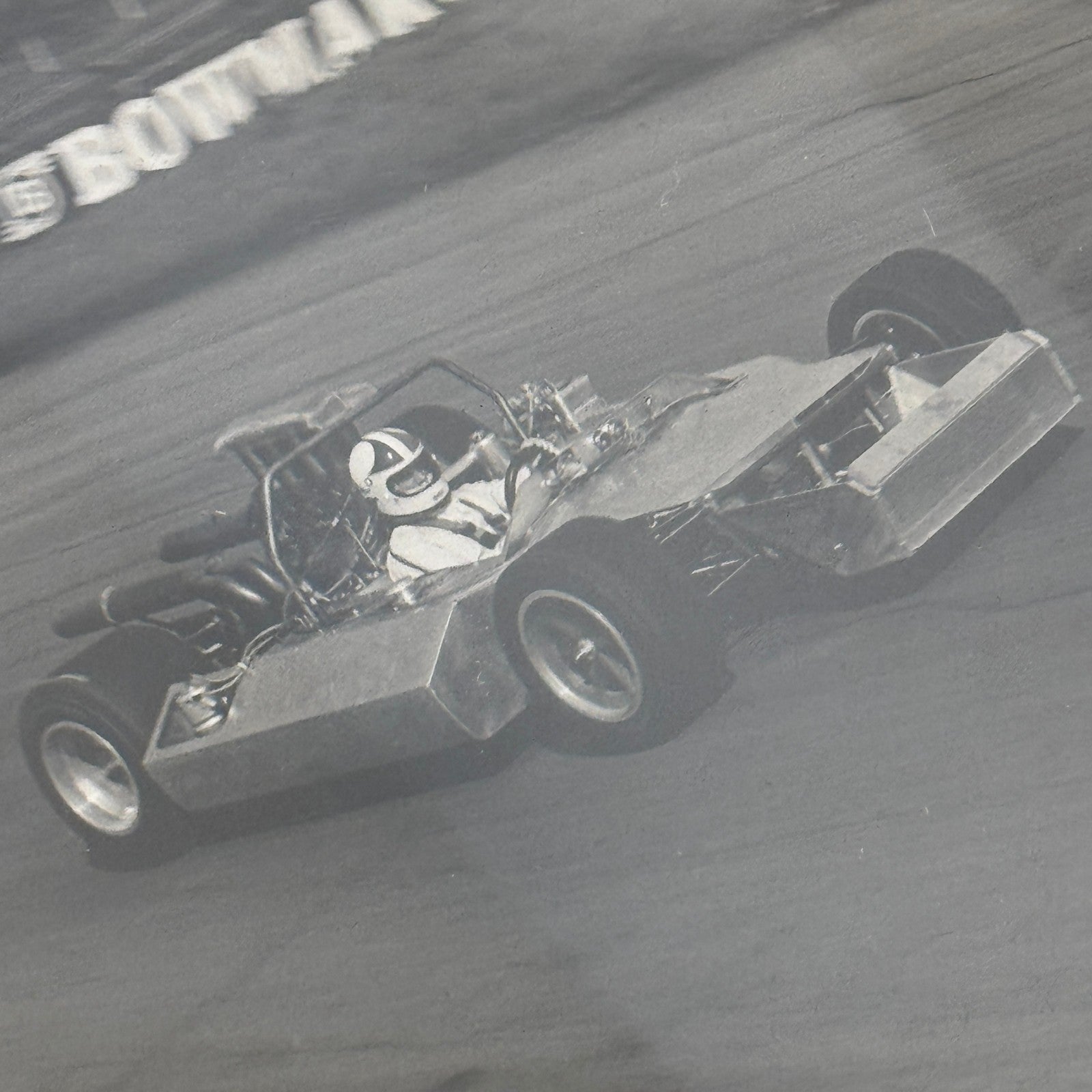 Vintage Racing Photo Photograph Race Car Motorport Testing