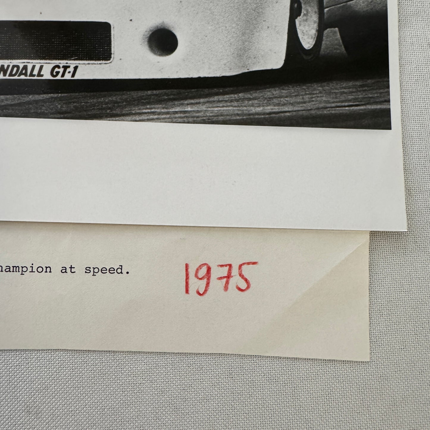 Porsche 911 Racing Photo Photograph 1975 Camel GT Race Peter Gregg