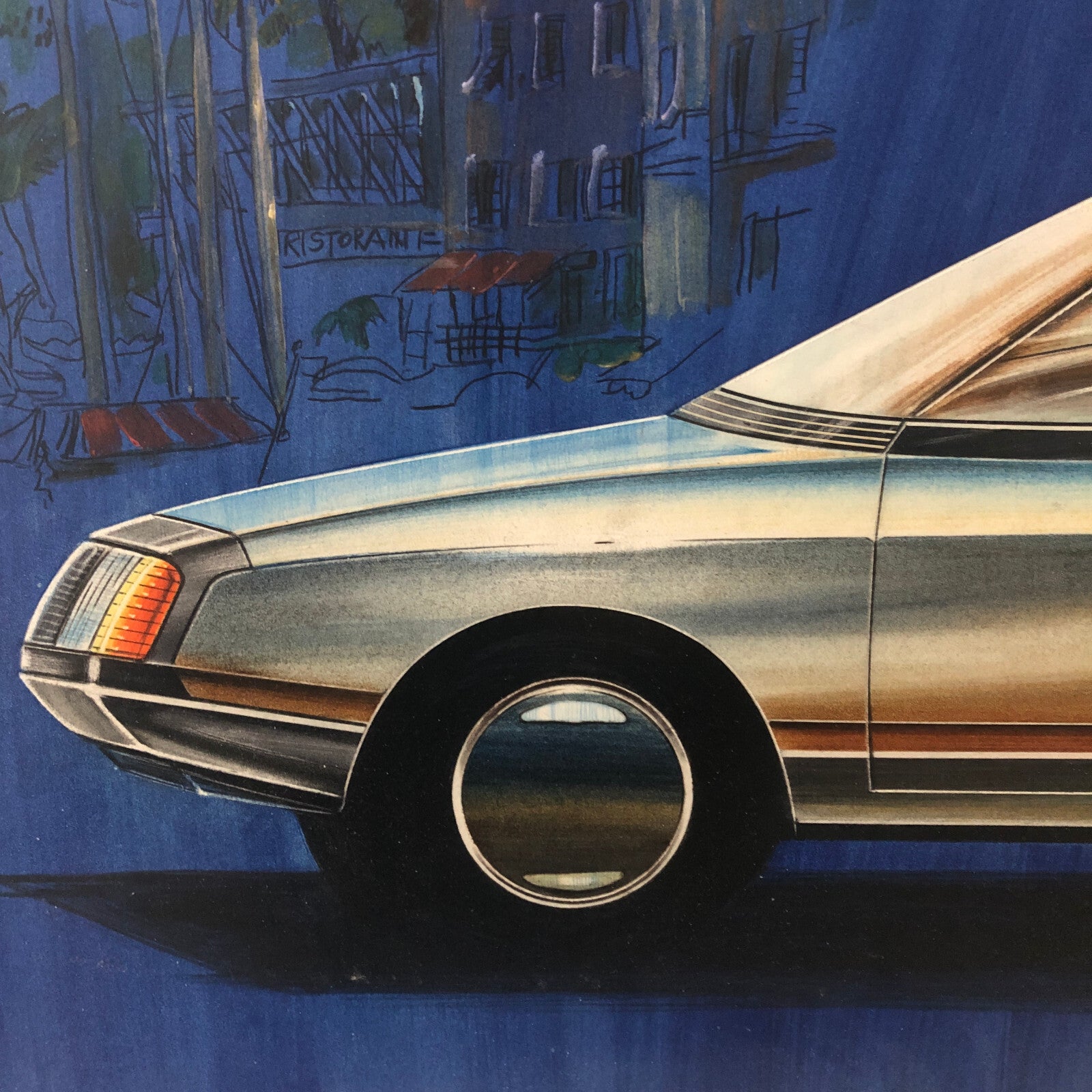 Vintage Concept Car Styling Design Art Illustration Volkswagen Skoda or VW ?