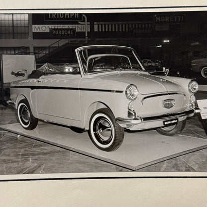 Autobianchi Bianchina Cabriolet Convertible Car at Autoshow Photo Photograph Lot