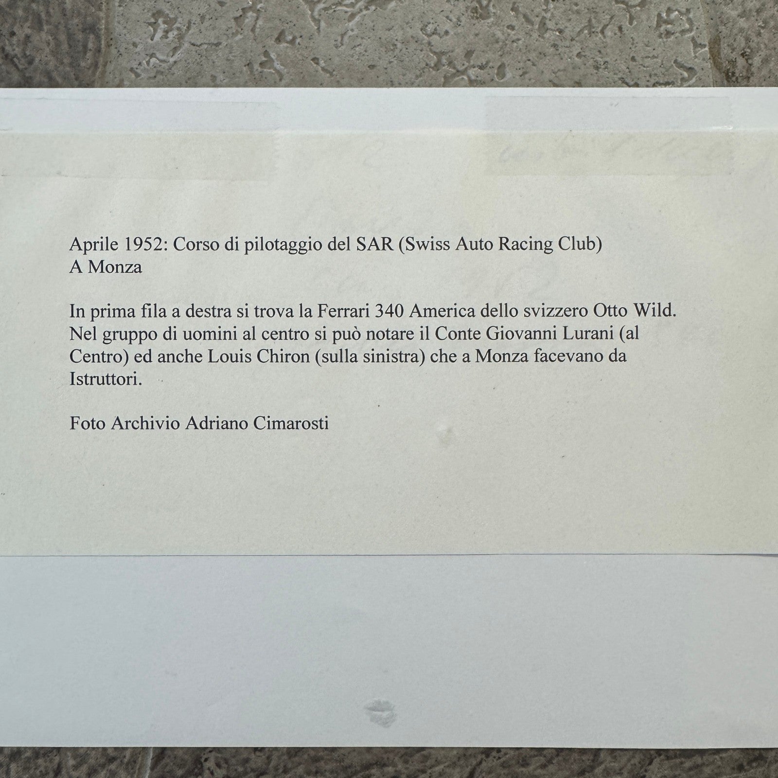 1952 Swiss Car Racing Club at Monza Photo Photograph Jaguar Porsche Modern Print