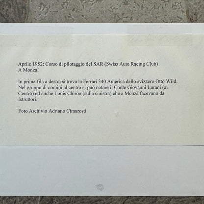 1952 Swiss Car Racing Club at Monza Photo Photograph Jaguar Porsche Modern Print