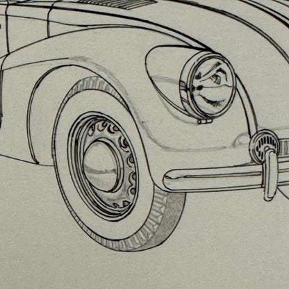 Vintage Tatra Car Automobile Illustration Art Drawing Hand Drawn Robert Preis