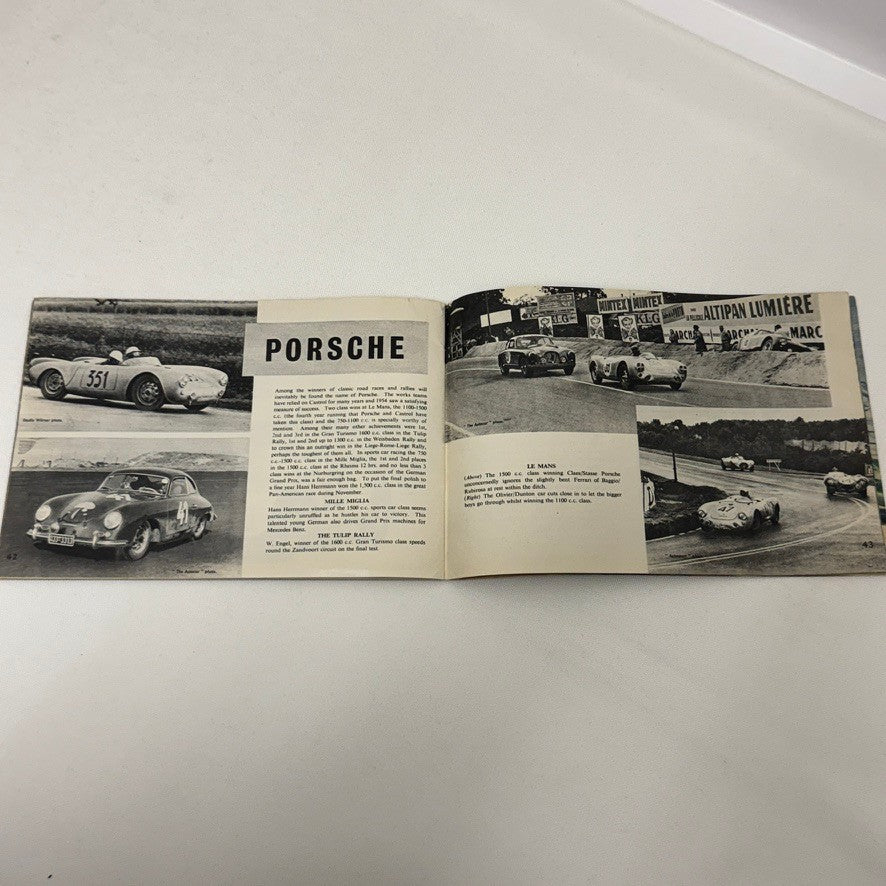 1954 Castrol Racing Achievements Brochure Alfa Romeo Aston Martin Austin Healey