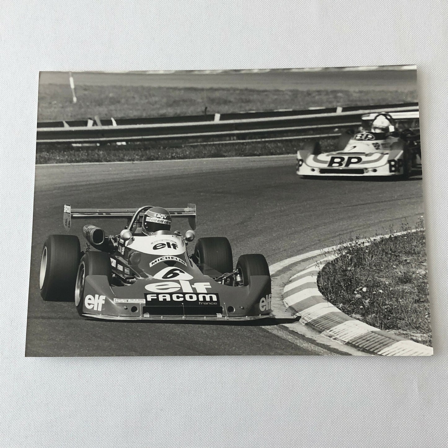 Vintage 1976 Formula 2 F2 Nogaro Grand Prix Racing Photo Photograph ELF Renault