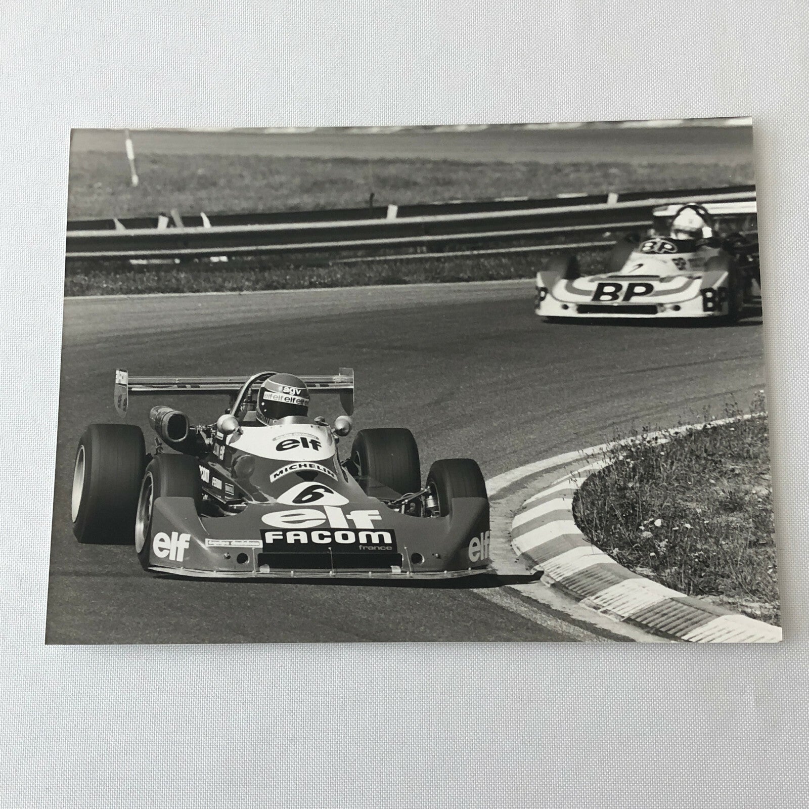 Vintage 1976 Formula 2 F2 Nogaro Grand Prix Racing Photo Photograph ELF Renault