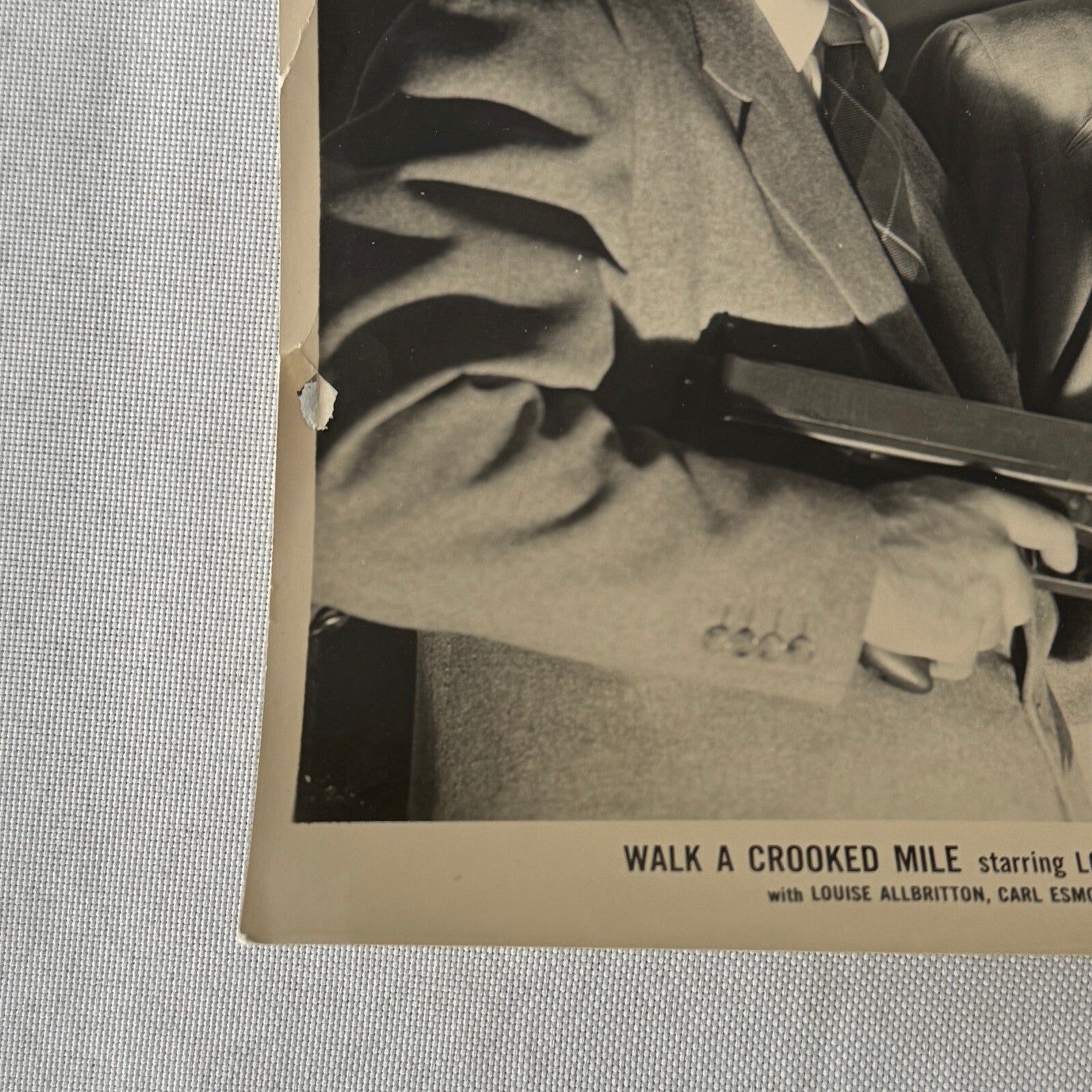 Vintage Movie Film Press Photo Photograph Walk a Crooked Mile Dennis O'Keefe