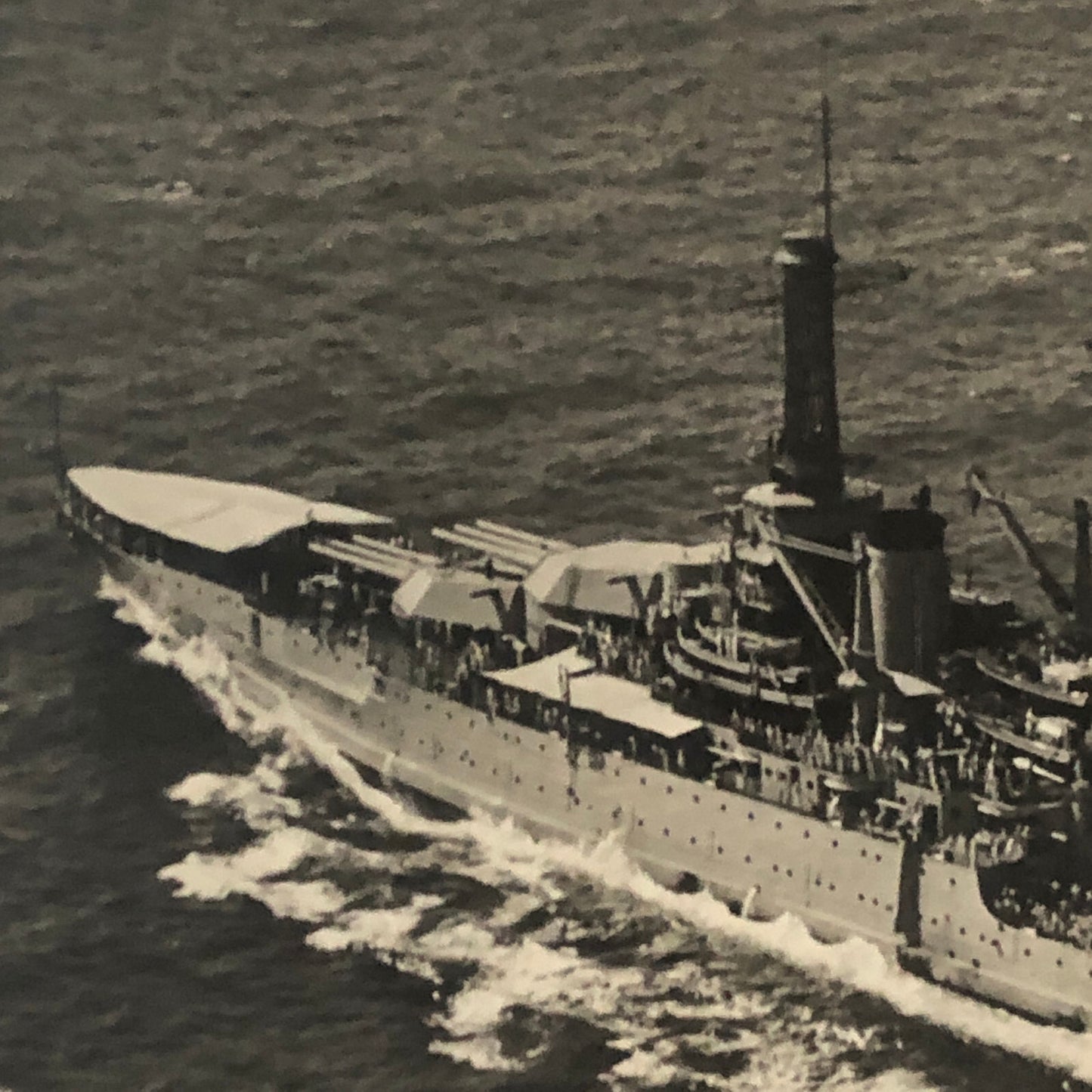 Airplane Plane over Military Ship Boat Aircraft Vintage Max Karant