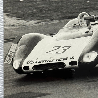 Vintage Racing Photo Porsche 908 Spyder Driver Rolf Stommelen Photograph 1969