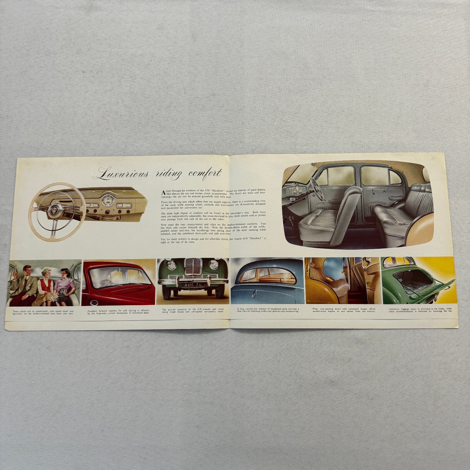 Austin A70 Hereford Car Sales Brochure Catalog Advertising