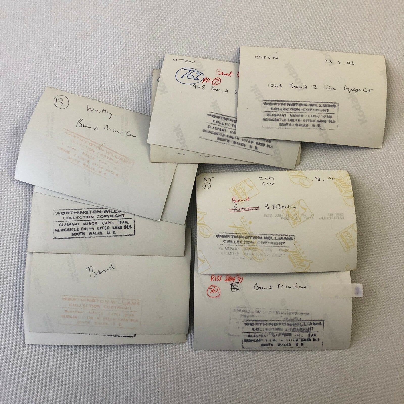 Vintage Bond Car Barn Find Junk Yard Car Part Photo Photograph Lot 10x Equipe +