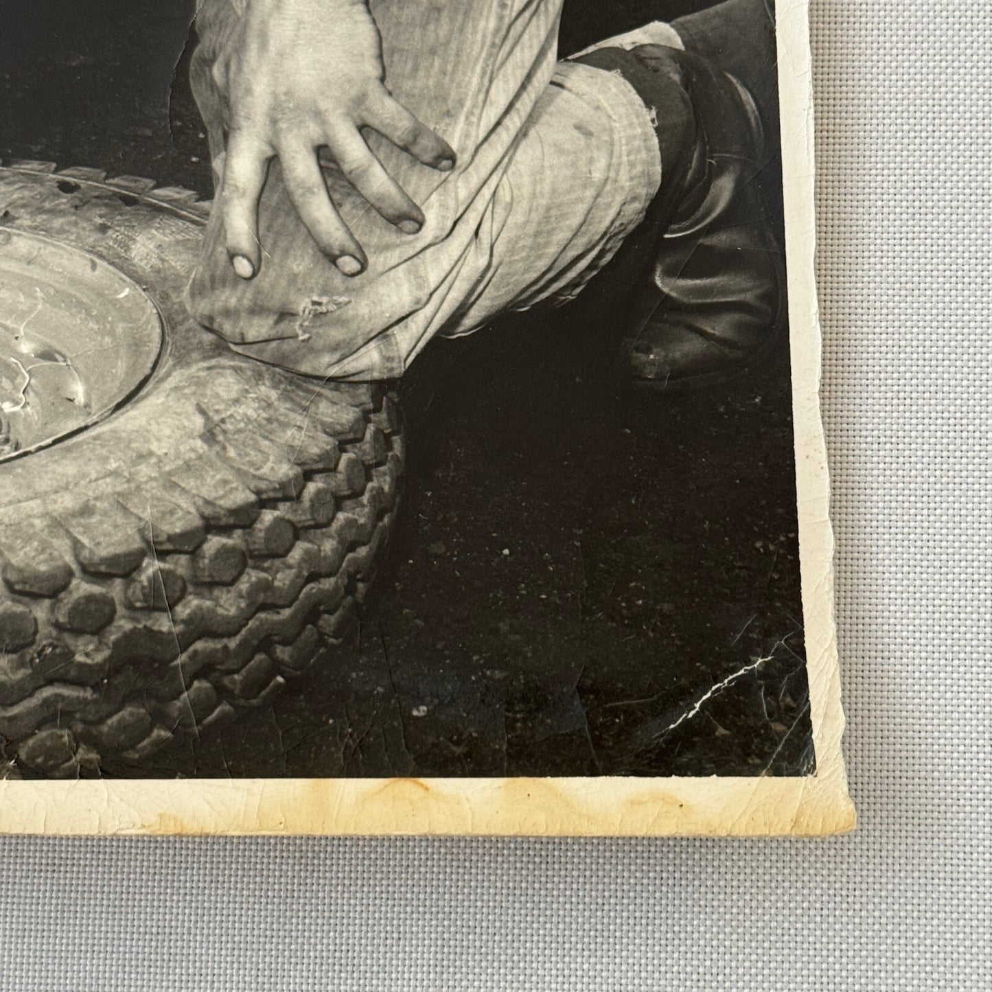 Vintage Stock Car Racing Car Driver Photo Photograph Mechanic