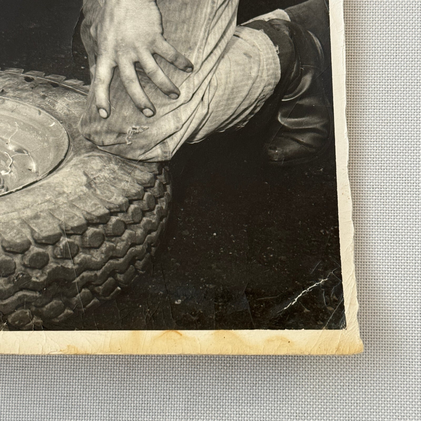 Vintage Stock Car Racing Car Driver Photo Photograph Mechanic