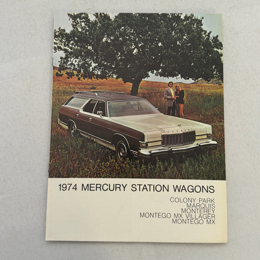 1974 Mercury Station Wagon Sales Brochure Catalog Montego Colony Park Marquis +