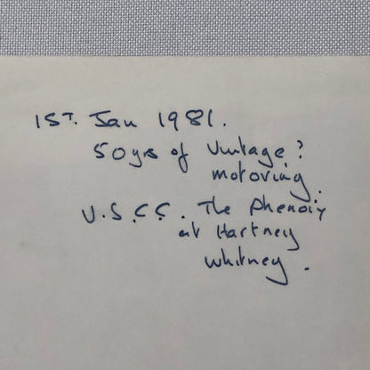 Vintage Antqiue Car Rally Photo Photograph Print 1981 ? 