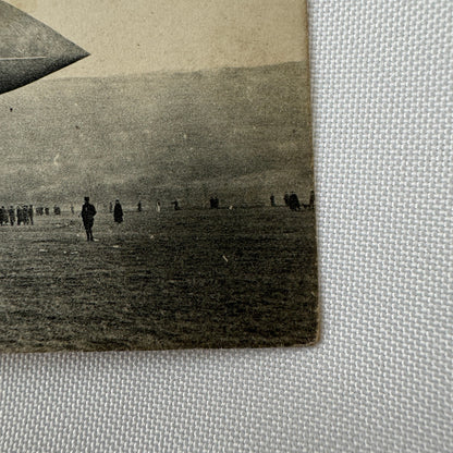 Vintage Zeppelin Airship Dirigible Postcard Post Card French Ville de Paris