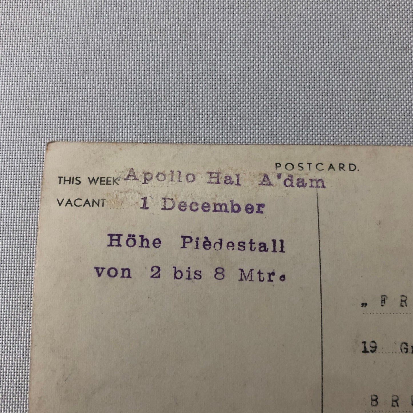 Vintage Circus Balancing Act Bicycle Bike Postcard Post Card Flying Dutchman