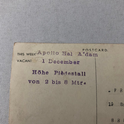 Vintage Circus Balancing Act Bicycle Bike Postcard Post Card Flying Dutchman