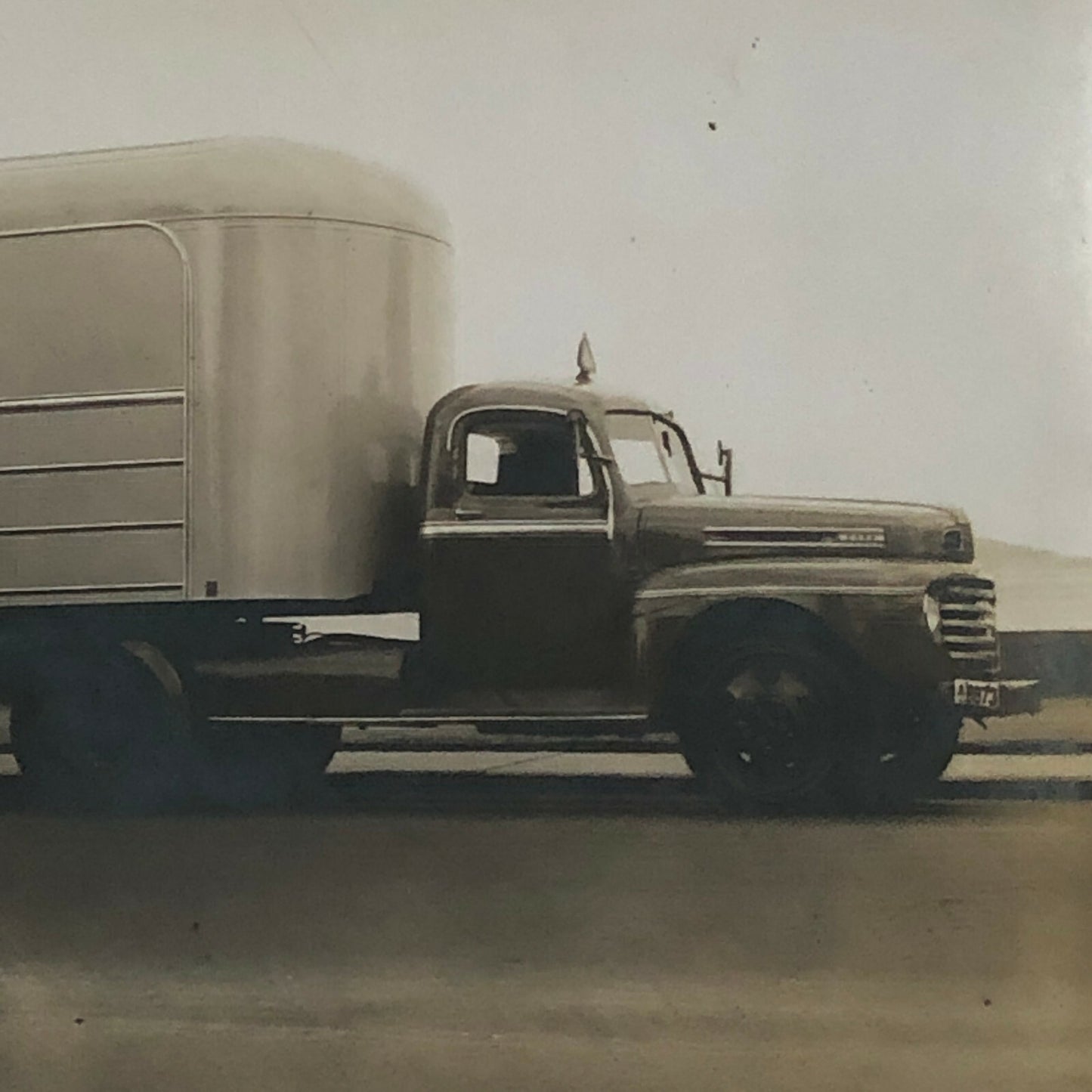 Vintage Photo Photograph of a Ford Truck and Trailer - Denmark ? 