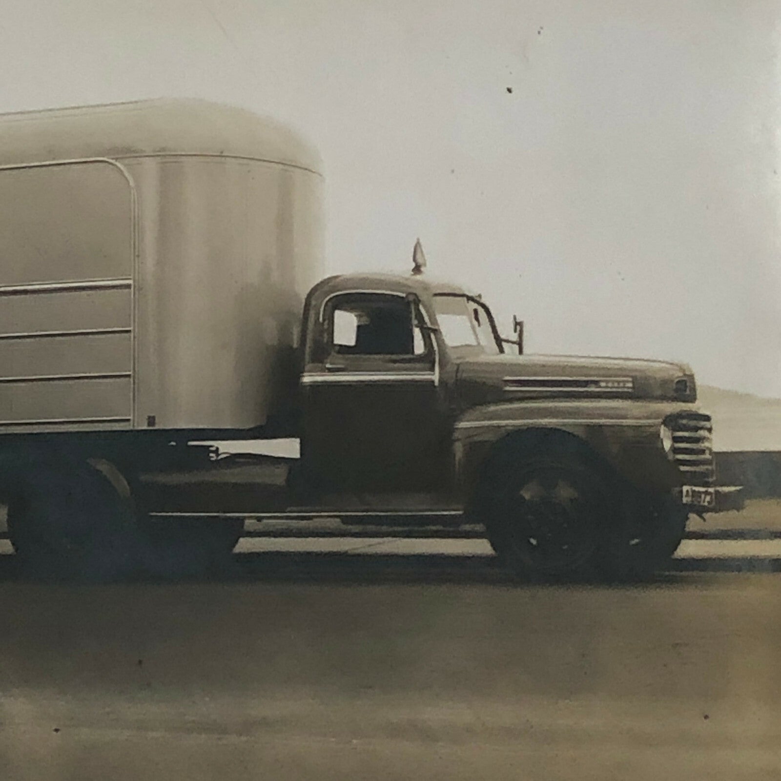 Vintage Photo Photograph of a Ford Truck and Trailer - Denmark ? 