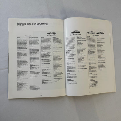 1990 Saab 900 Car Sales Brochure Catalog Saab 900 Cabriolet Turbo Aero SWEDISH