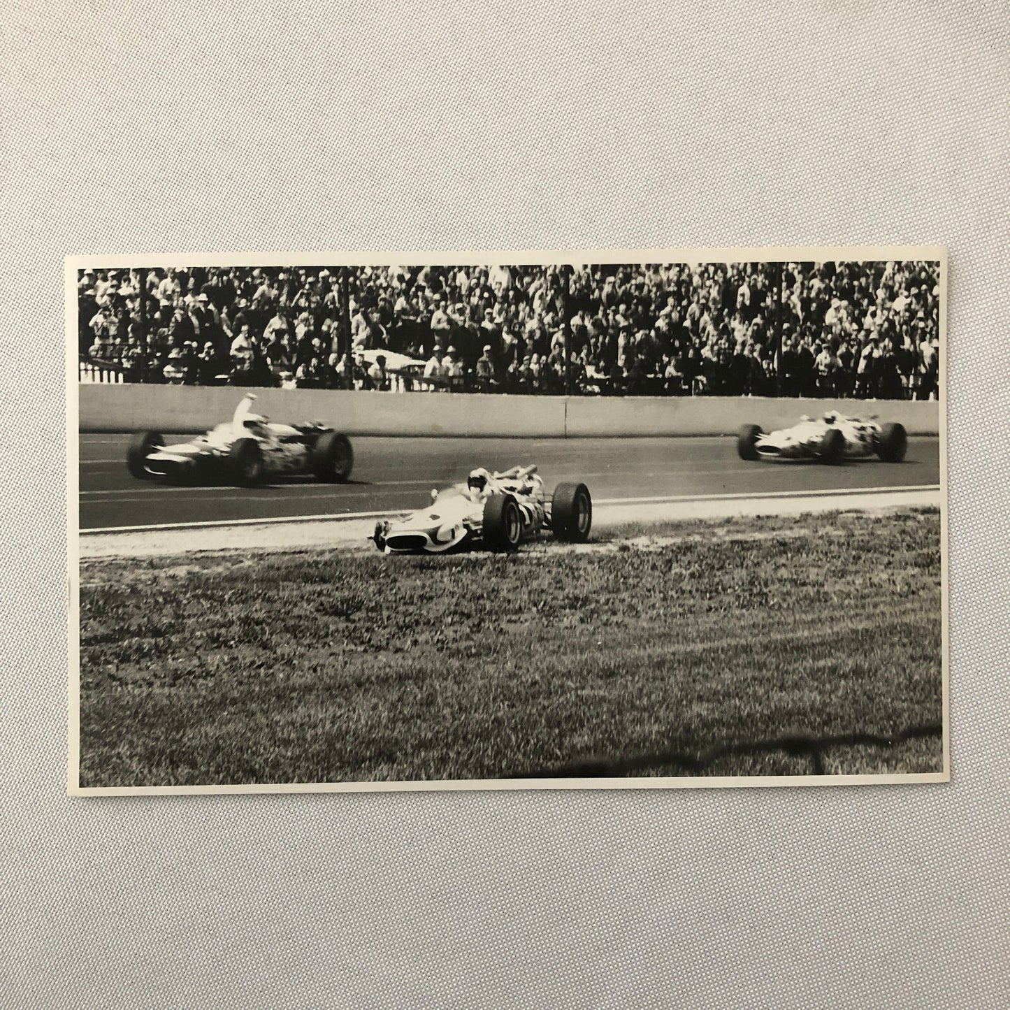 Vintage Indy Indianapolis 500 Racing Photo Photograph Driver Crash Wreck Cars