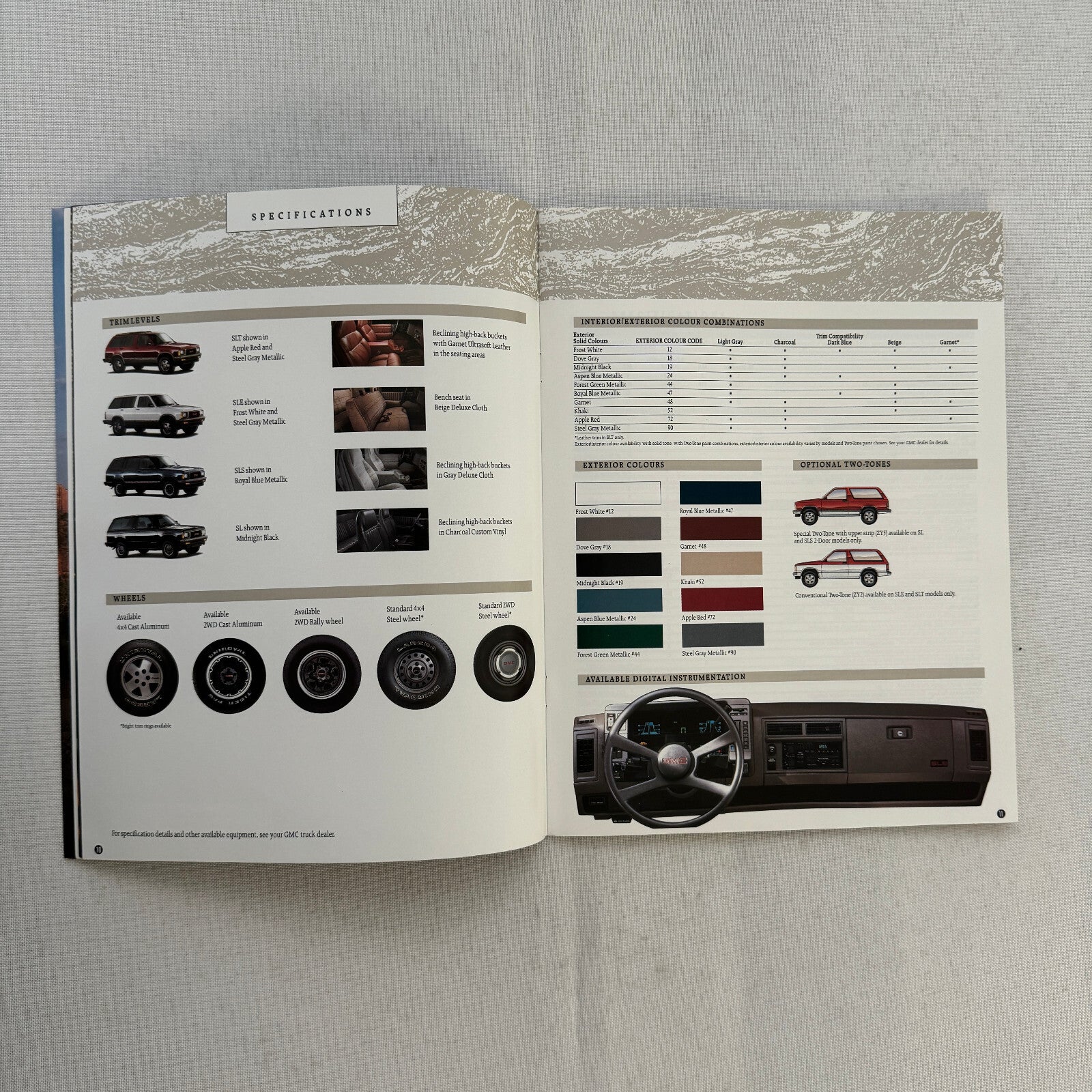 1993 GMC Truck Sales Brochure Catalog Jimmy Yukon Suburban