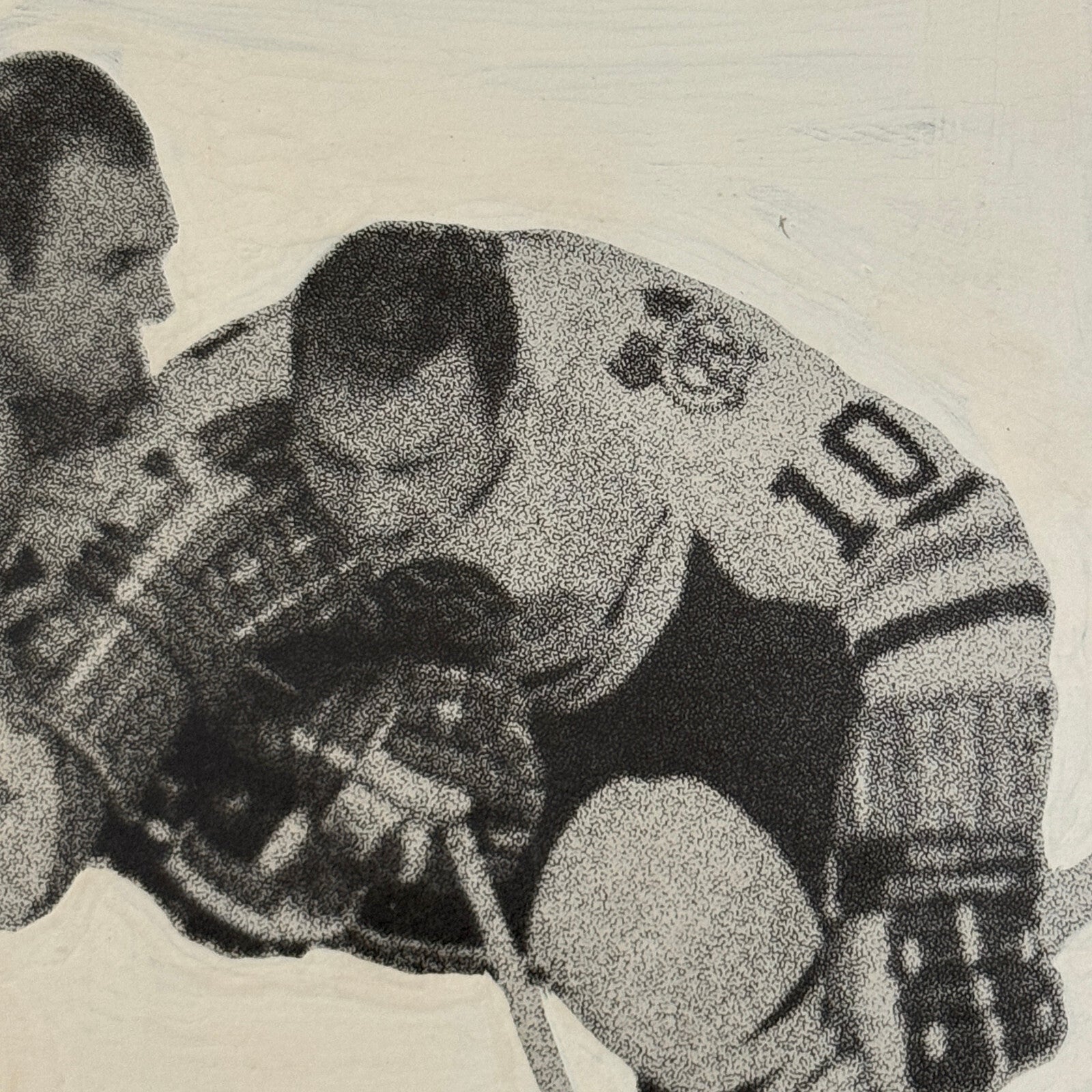 Vintage Hockey Photo Detroit Red Wings Chicago Blackhawks Player Photograph