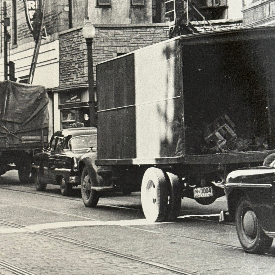 Vintage Photograph Truck Automobile Street Car Street Scene Photo Print