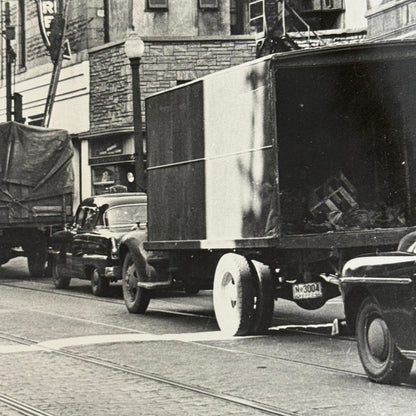 Vintage Photograph Truck Automobile Street Car Street Scene Photo Print