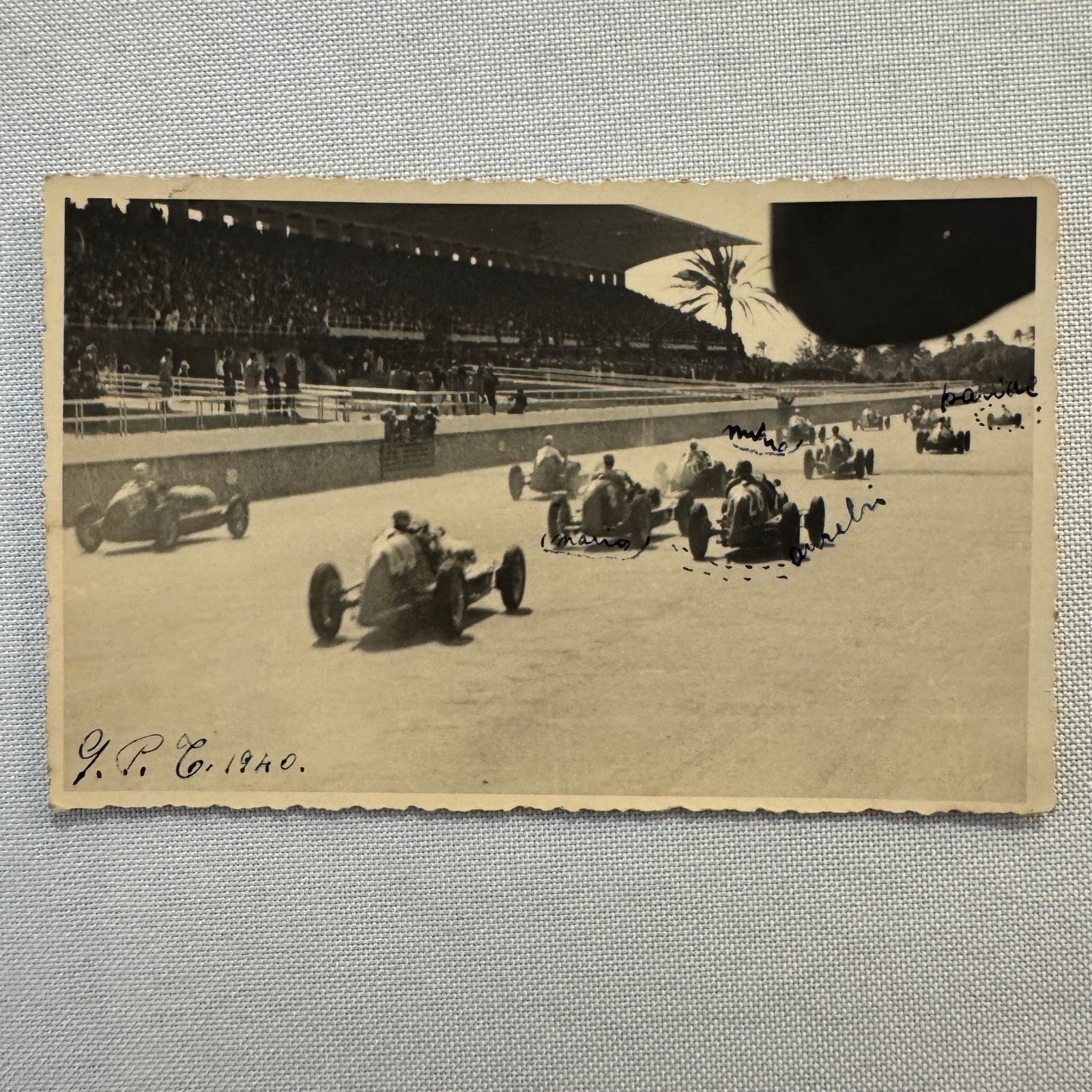 Vintage Racing Car Postcard Real Photo Postcard RPPC Post Card