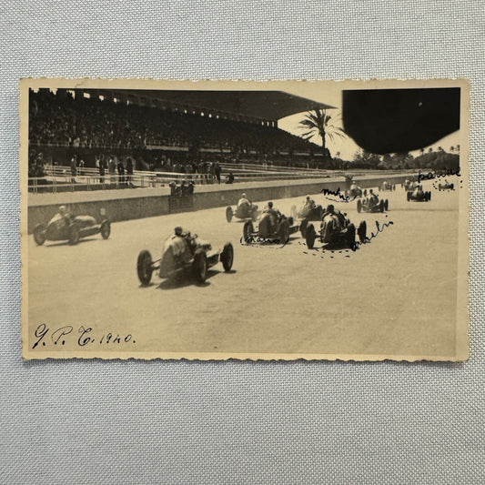 Vintage Racing Car Postcard Real Photo Postcard RPPC Post Card