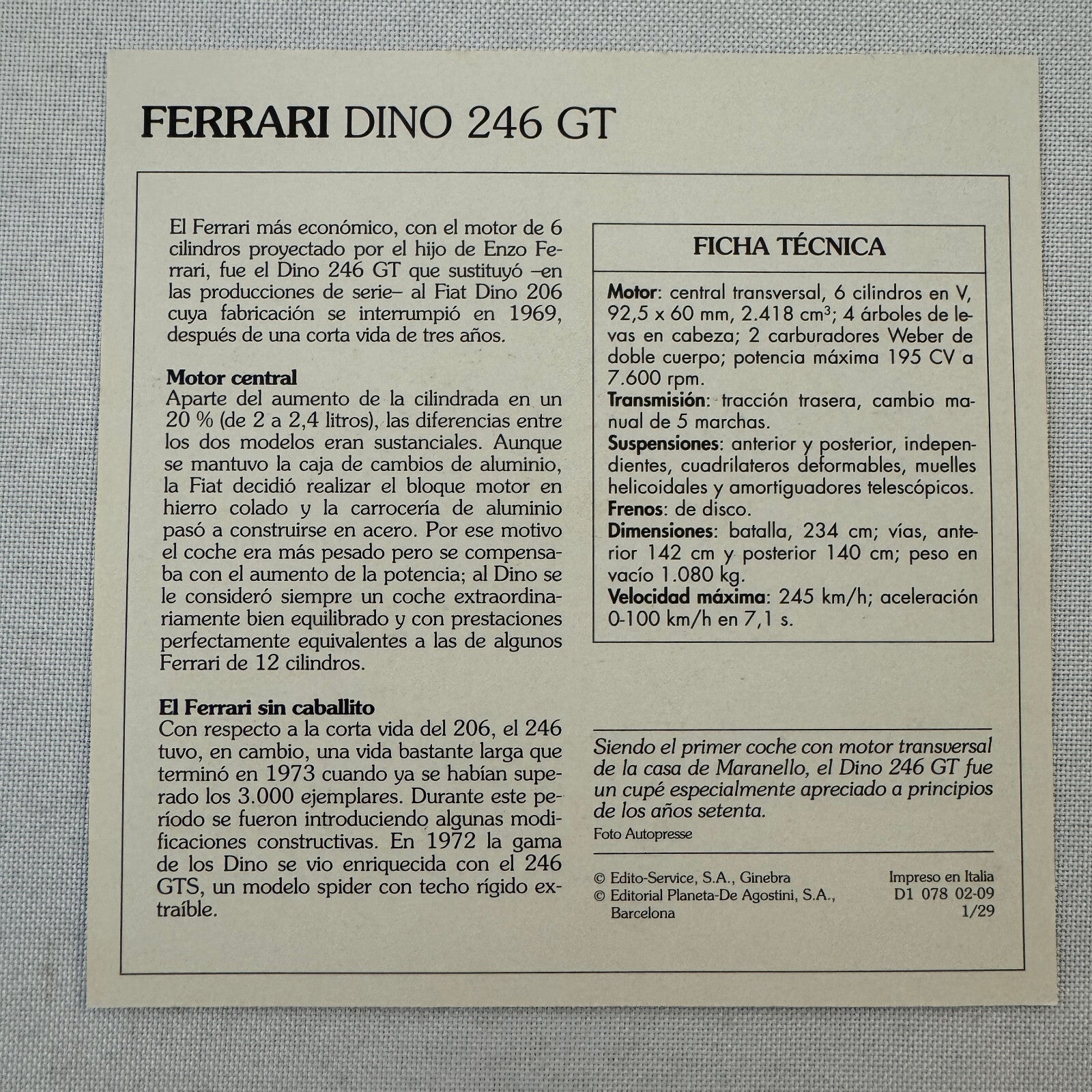 Ferrari Card Lot Ferrari 250 GTO Dino 246 GT F40 512 BB 212 Export 250 GT 365