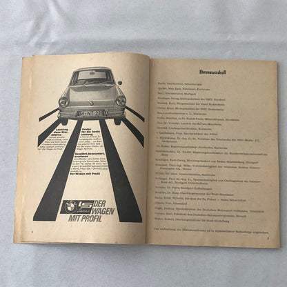 1963 Hockenheim Motorcycle Racing Grand Prix Race Program Book German