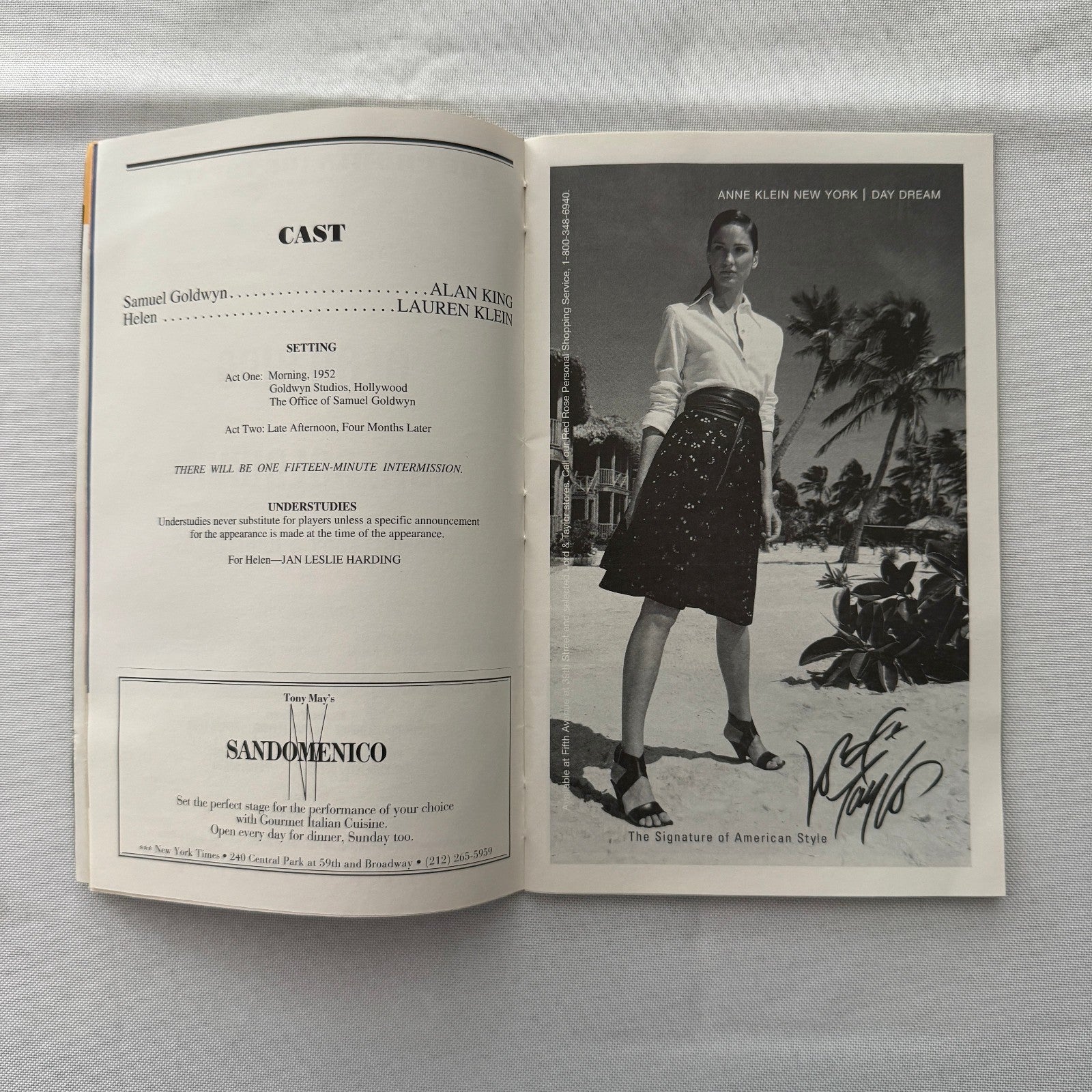 Mr Goldwyn Alan King Signed Playbill Program Autographed 2002