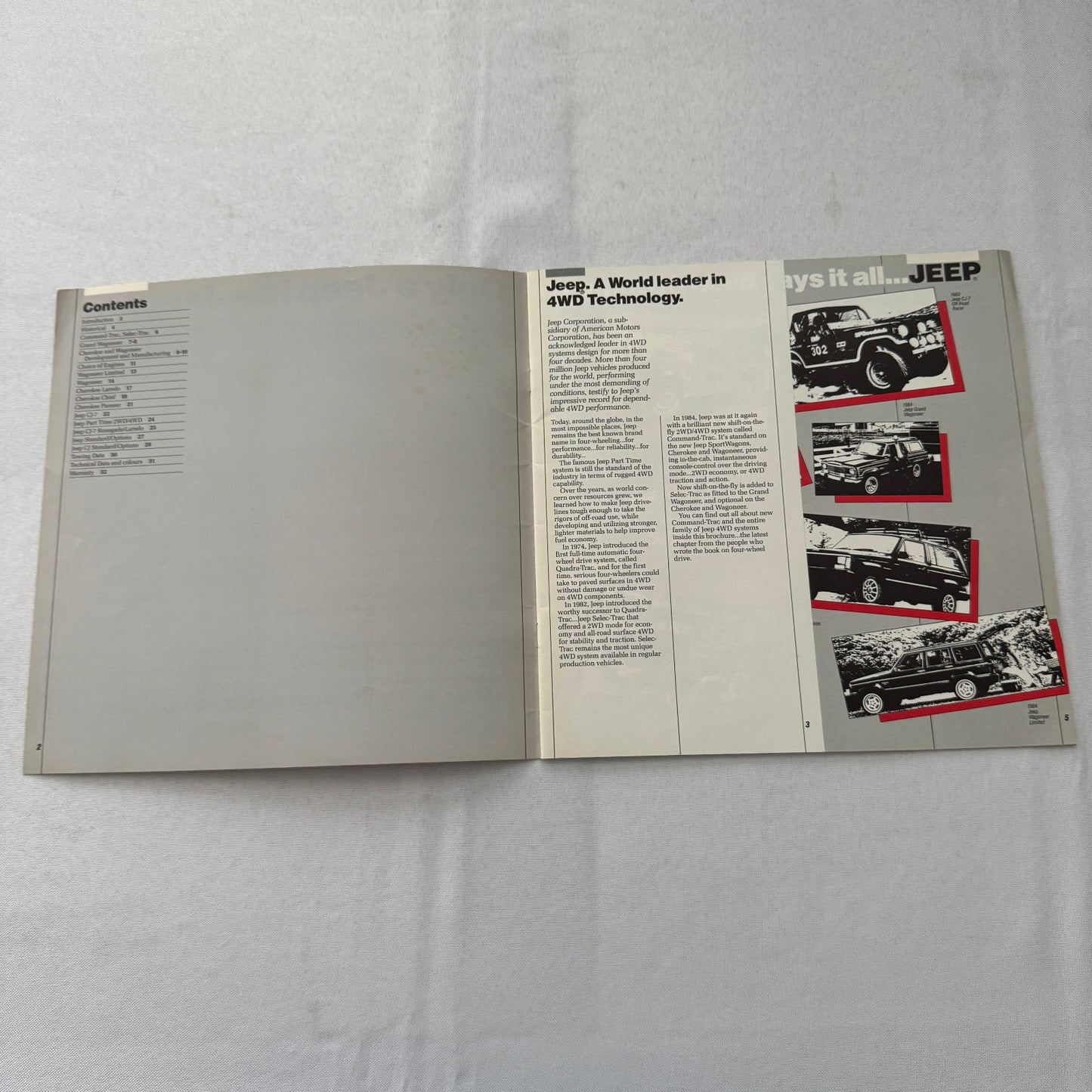 1985 Jeep Sales Brochure Catalog Grand Wagoneer Cherokee Chief CJ Renegade +