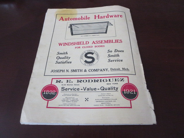 1921 Vehicle Monthly Magazine Klaxon Custom Car & Truck Bodies Paint Upholstery