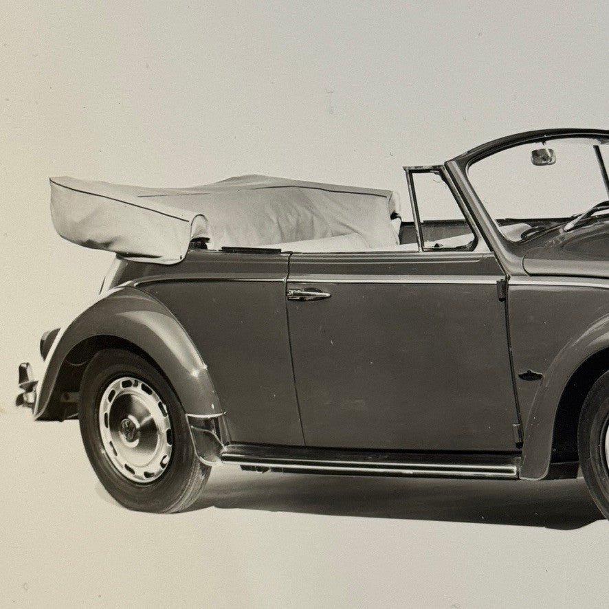 Vintage 1965 Volkswagen Beetle Convertible VW Bug Car Photo Photograph Print