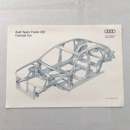 Audi Space Frame ASF Concept Car Press Kit Photo Photograph Lot