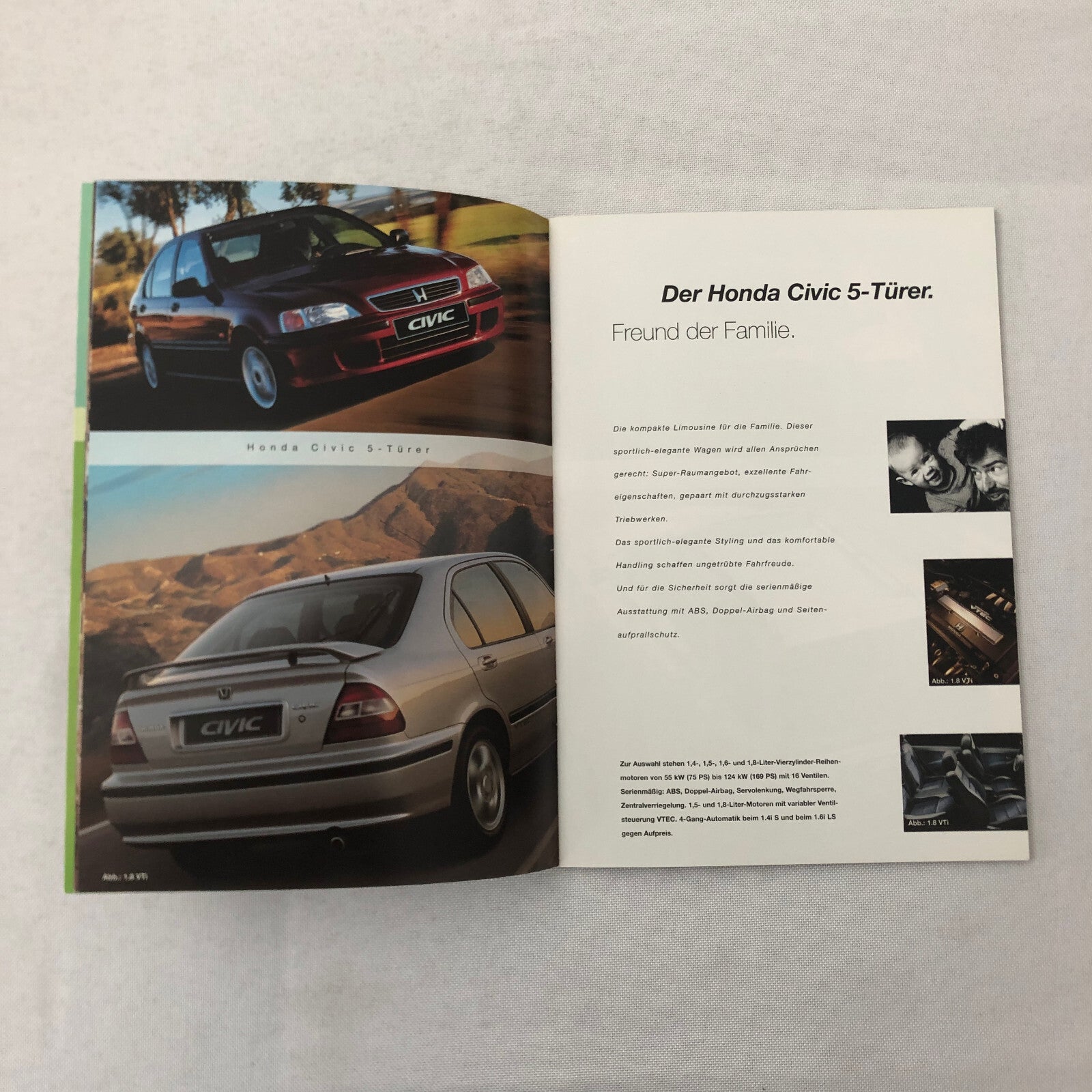 Honda Sales Brochure Catalog NSX S2000 Integra Type R Prelude Civic + GERMAN