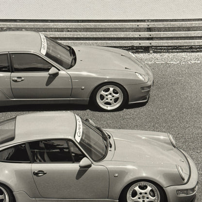 1994 Porsche 911 Carrera RS 3.8 and 968 Turbo S Factory Photo Photograph Print