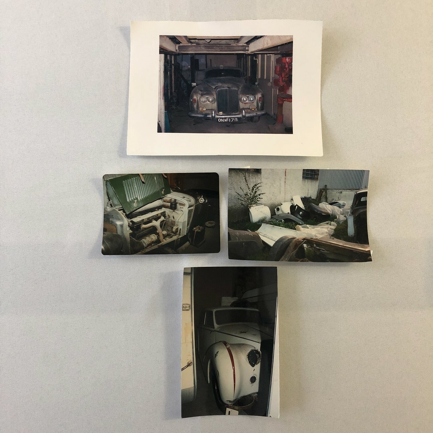 Vintage Rolls Royce Bentley Car Barn Find Junk Yard Parts Photo Print Lot of 30