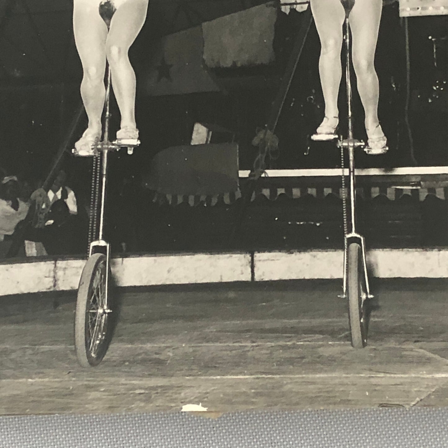 Circus Performer Balancing Act Unicycle Photo Photograph Vintage Marchita Troupe