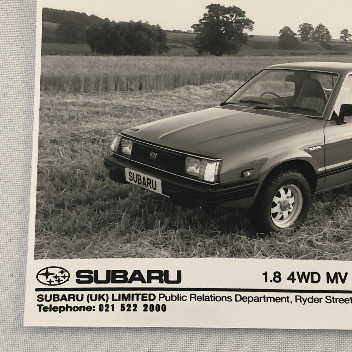 1988 1989 Subaru 4WD MV Pickup Factory Press Photo Photograph Print UK