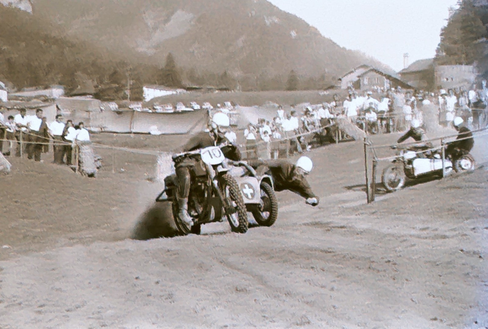 Vintage Motorcycle Racing Photo Luzisteig Motocross Negative Lot 1962