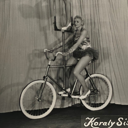 Koraly Sisters Circus Bicycle Balancing Act Photo Photograph Print