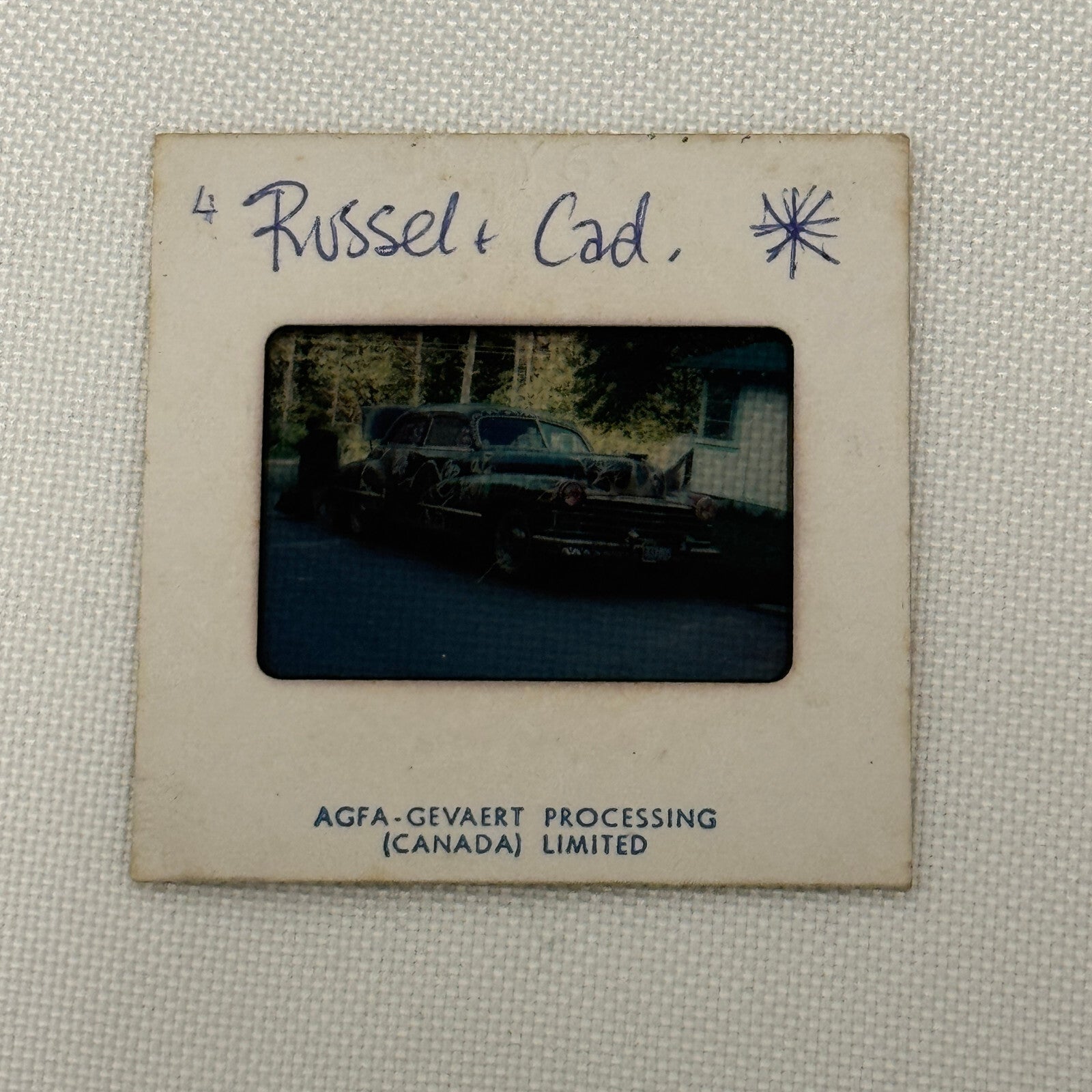 35MM Vintage Photo Slide Unique Cadillac Hippie Art Car 1969