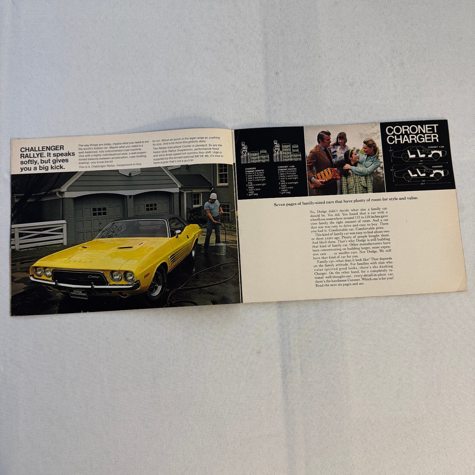 1972 Dodge Car Sales Brochure Catalog Dart Demon Challenger Coronet Charger +